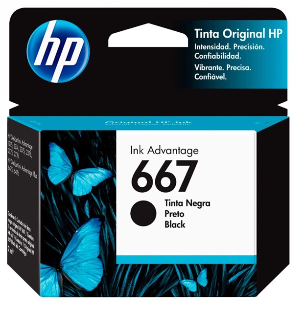 Tinta HP 667 3YM79AL Negro / 0.12k | 2301 - HP 667 / Original Cartucho de Tinta HP 667 3YM79AL Negro. Rendimiento 120 Páginas al 5%.