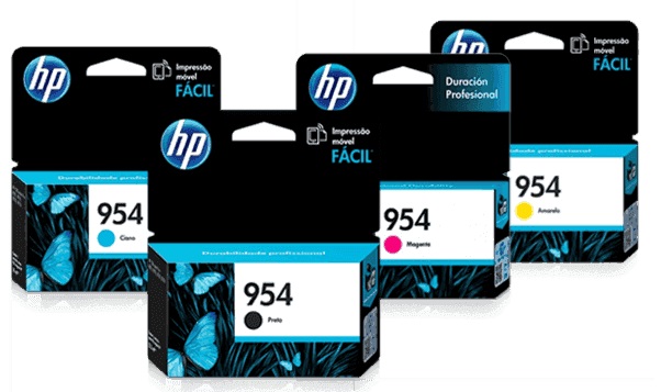 Tinta para HP OfficeJet Pro 8710 / HP 954 | Tinta Original HP 954. El Kit Incluye: L0S50AL L0S53AL L0S56AL L0S59AL HP954 