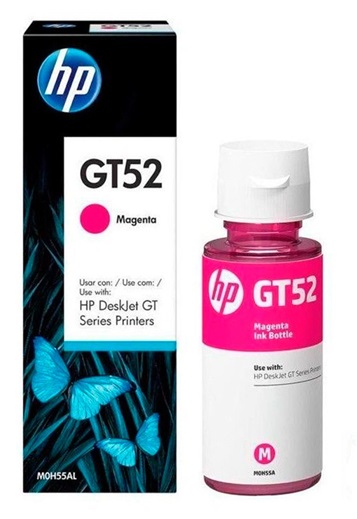 Tinta HP GT52 M0H55AL Magenta / 70 ml | 2308 - Cartucho de Tinta Original HP M0H55AA Magenta de 70 ml. Rendimiento Estimado: 8.000 Páginas con al 5% 