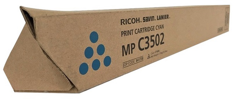 Toner Ricoh MP C3502 / Cian 18.8k | 2309 / 841738 - Toner Original Ricoh MP C3502 Cian. Rendimiento 18.800 Páginas al 5%. 841650 Ricoh Aficio MP C3002 MP C3502  
