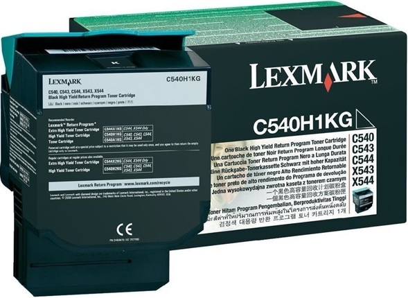 Toner Lexmark C540H1KG Negro / 2.5k | 2202 - Toner Original Lexmark. Rendimiento Estimado: 2.500 Páginas al 5%. 
