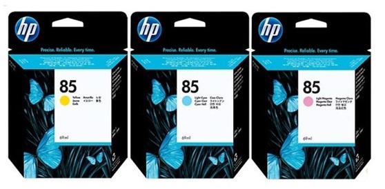 Tinta para Plotter HP DesignJet 130 / HP 85 69ml | Original Tinta HP-85 69ml. Incluye: C9427A C9428A C9429A HP85 