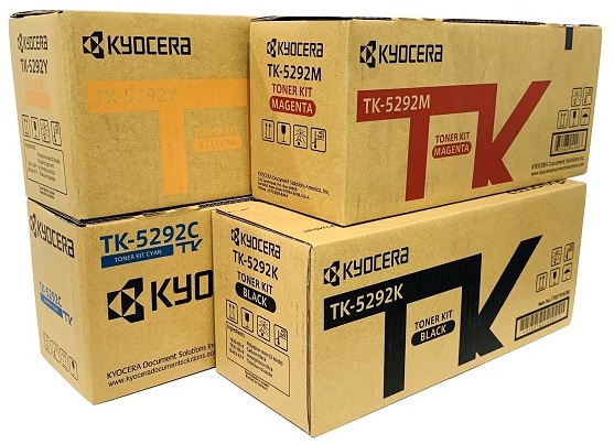 Toner para Kyocera FS-P7240c | 2404 - Toner TK-5292 para Kyocera FS-P7240c. El Kit Incluye: TK-5292K Negro, TK-5292C Cian, TK-5292M Magenta, TK-5292Y Amarillo. Rendimiento: Negro 17.000 / Color 13.000 Páginas al 5%.