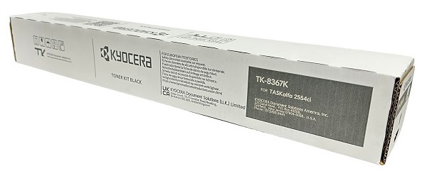 Toner Kyocera TK-8367K / Negro 25k | 2311 / 1T02YP0US0 - Toner Original Kyocera TK-8367K Negro. Rendimiento 25.000 Páginas al 5%. TA-2554ci 