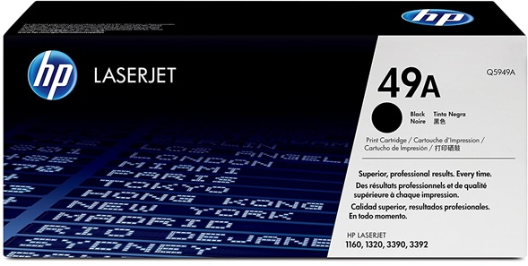 Toner HP 49A Q5949A Negro / 2.5k | 2203 - Toner Original HP Q5949A Negro. Rendimiento Estimado 2.500 Páginas al 5%.