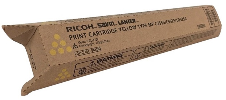 Toner Ricoh MP C2550 841283 Amarillo / 5.5k | 2111 - Toner Original Ricoh MP C2550 Amarillo. Rendimiento Estimado: 5.500 Páginas al 5%. 