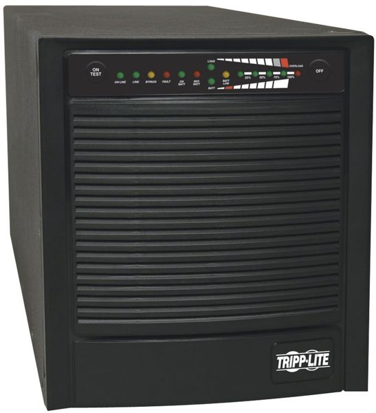  UPS Online  3KVA - TrippLite SU3000XL | Potencia 2400W, Tipo Torre, Doble Conversión, Software de monitoreo, Factor de Potencia 0.8, Autonomía (Plena Carga: 5 min /Media Carga: 14 min), Corriente de entrada (Carga Máxima): 24A, Regulación +/- 2% 