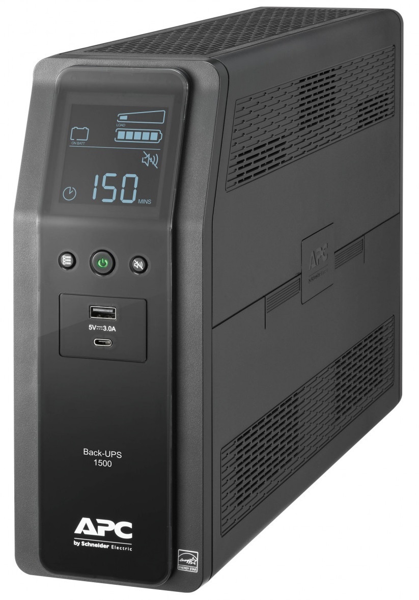  UPS Interactiva Torre - APC Back-UPS Pro BR1350M2-LM / 1.35KVA | 1.35KVA / 810W / 120V,  10 tomas de salida, Voltajes E/S: 120V / 120V, 2 Puertos USB de carga, AVR, interfaz LCD, LAM. Respaldo por baterías Premium