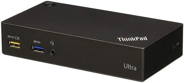 Ultra Docking USB 3.0 Lenovo 40A80045US para ThinkPad X1 Carbon 5th | Puertos de audio: 1x 3.5 mm Stereo/Mic Combo Port, Puerto de carga: ThinkPad Slim-tip Port, Puertos USB: 6 (4x USB 3.0, 2x USB 2.0), Puertos de video: 1x DisplayPort, 1x HDMI