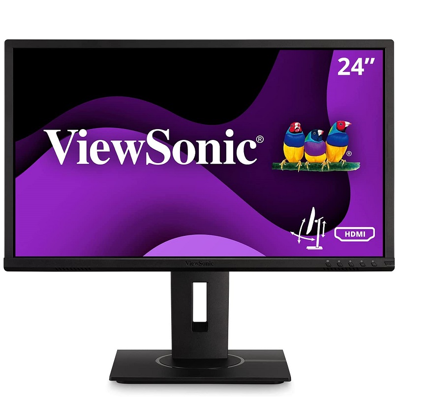 Monitor Base Ajustable - ViewSonic VG2440 / 24'' FHD | 2209 - Monitor Ergonómico ViewSonic 23.6'' Full HD, Panel VMA, Video DisplayPort, VGA & HDMI, Resolución 1920 x 1080, Brillo 250 cd/m², Frecuencia 75Hz, Visualización H/V: 178°/178°, Audio 2x 2W