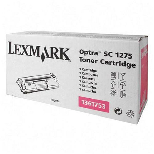 Toner Original - Lexmark 1361753 Magenta | Para uso con Impresoras Lexmark SC 1275, SC 4050 Lexmark 1361753  Rendimiento Estimado 3.500 Páginas con cubrimiento al 5%