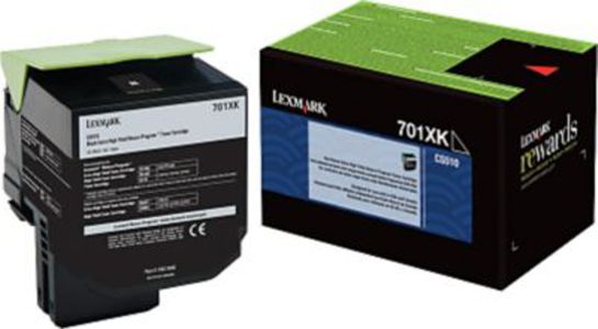 Toner Original - Lexmark 70C1XK0 Negro para 701XK | Para uso con Impresoras Lexmark CS310, CS410, CS510 Lexmark 70C1XK0  Rendimiento Estimado 8.000 Páginas con cubrimiento al 5%