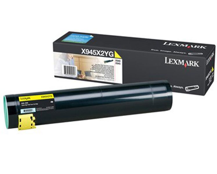 Toner Original - Lexmark X945X2YG Amarillo | Para uso con Impresoras Lexmark X940, X945 Lexmark X945X2YG  Rendimiento Estimado 22.000 Páginas con cubrimiento al 5%